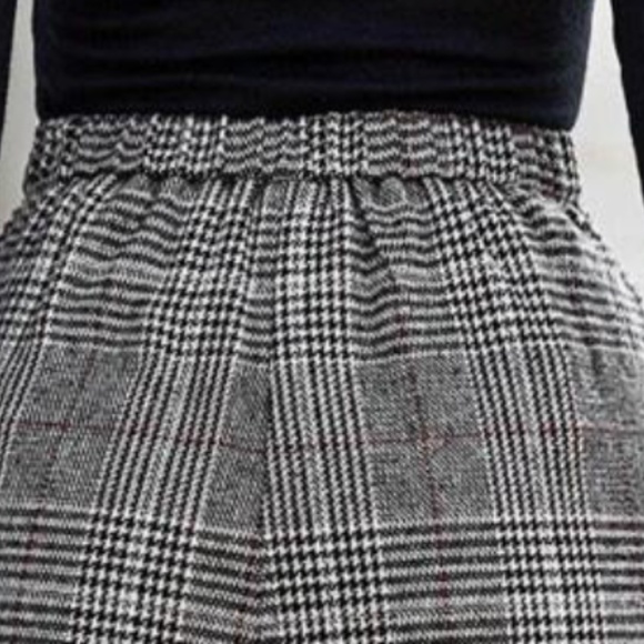 Plaid High-Waisted Wide Leg Pants